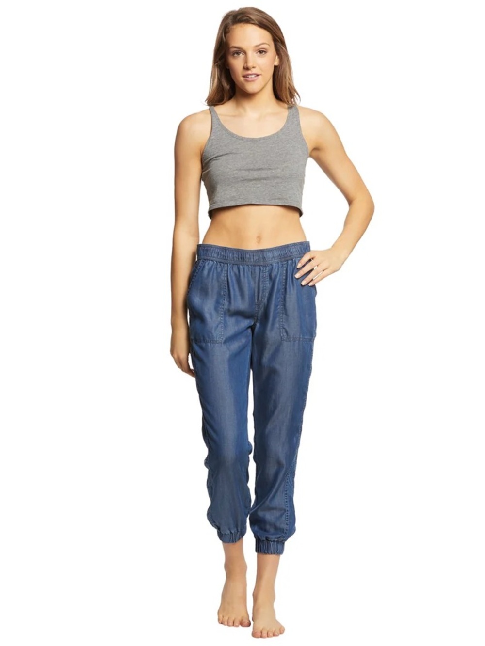 Prana Indigo Blue Elastic-Waist Jogger Pants